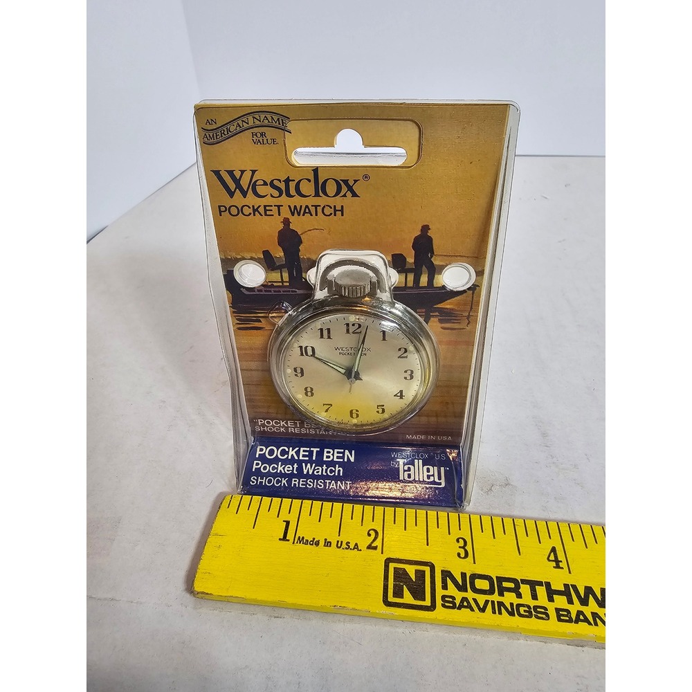 Vintage Westclox Pocket Ben Lum Pocket Watch 40304 Shock Resistant USA NIP